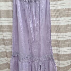Free people Lavender Lace Trim Maxi Skirt